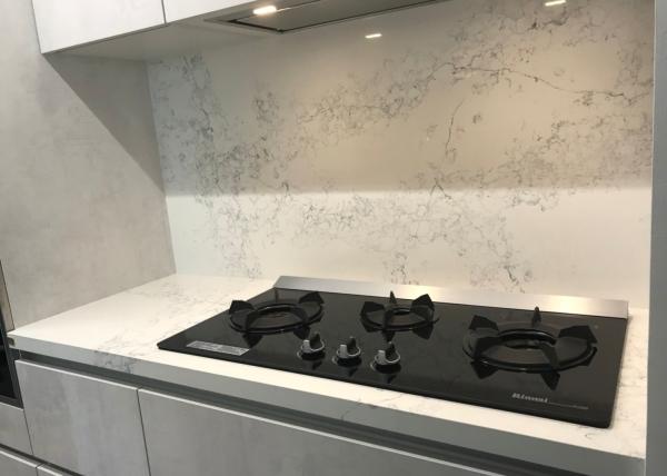 Buy cheap Polished Quartz Kitchen Countertops , Anti Slip Artificial Quartz Stone from wholesalers