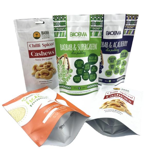 Free Samples Digital Printing Bags Mylar Bag Zipper Smell Proof Nut Cashew