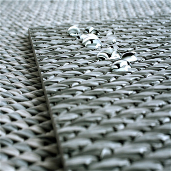 Multi Stripe Rectangle Woven Vinyl Flooring , Indoor PVC Woven Vinyl Tile