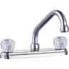 Buy cheap 360 Degree Swivel Chrome 2 Handle Kitchen Faucet OEM ODM from wholesalers