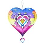 300*300MM Whirling Metal Wind Spinner Summer UV Printing Dolphin Wind Spinner