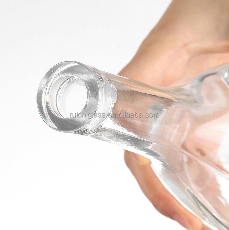 Empty Liquor Glass Bottle with Cork Collar Material Aluminum Plastic PP 375ml 700ml 750ml