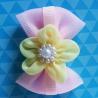 Buy cheap Pink Toddler Girl Hair Accessories Handmade Customized Size With Bead Ribbon from wholesalers