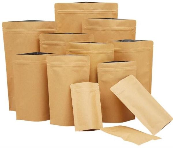 Buy cheap Custom High Quality Kraft Paper Zipper Lock Stand up Plastic Bag Coffee, Tea Foods Packaging Bag from wholesalers