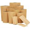 Buy cheap Stand up Clear Paper Kraft Zipper Bag with Flat bottom gusset from wholesalers