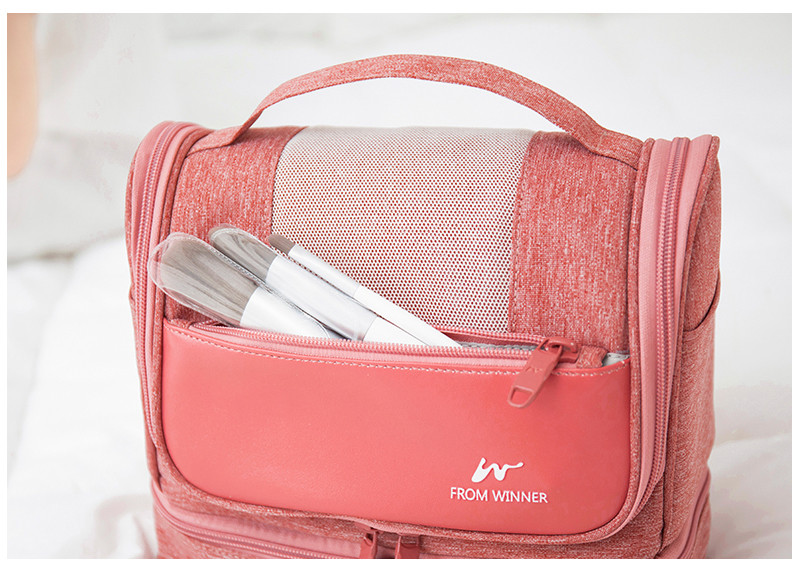 Abrasion Resistant Anti Odor Polyester Cosmetic Bag For Travel