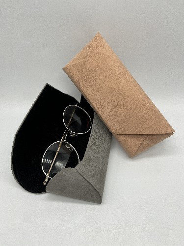 Envelope Style 16CM PU Folding Eyeglass Case Fashion Glasses Grey Personalized