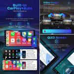 Universal 10 inch 2 32GB Carplay Android Auto CD Player for Customer Requirement