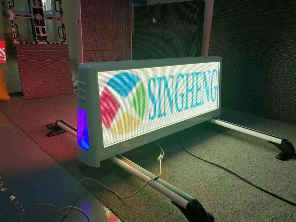 Double Faced Taxi Advertising Screens , Taxi Top Led Sign 320*160mm Module Size