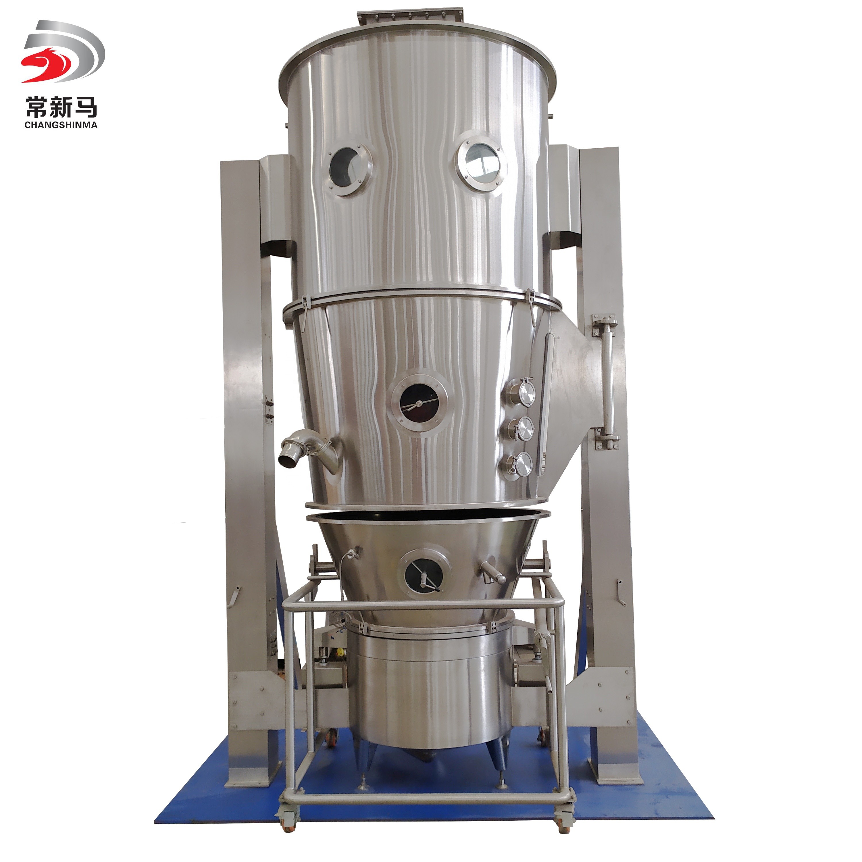 90KG FG Vertical Fbd Pharma Machinery Fluid Bed Dryer Fbd With Cooler