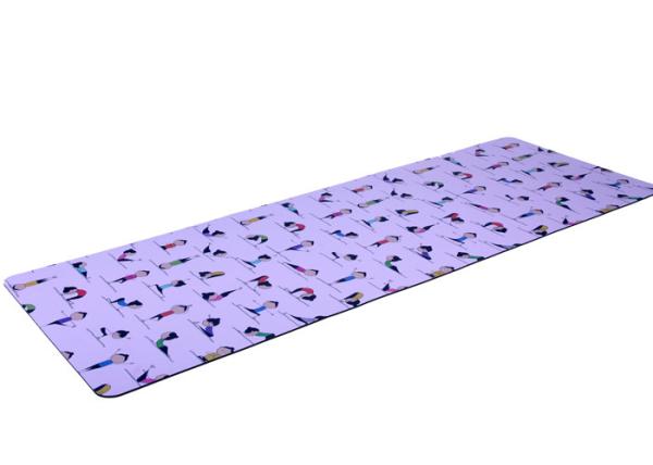 Buy cheap Anti Fatigue Printing PU Yoga Mat Purple Color Vivid Printing Designs from wholesalers