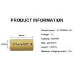 Power Tool Nickel Rechargeable Battery High Discharge 1.2V 3000mah Nimh Battery