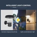 3000K 6000K LED Garden Solar Wall Light For Outdoor Step Fence