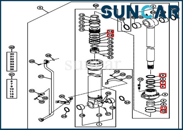 Buy cheap 4639939 Bucket Replacement Seal Kit Cylinder Service Kits Fits 270CLC 2554 John Deere from wholesalers