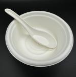White Biodegradable Disposable Paper Spoons For Soup And Oil Resistant