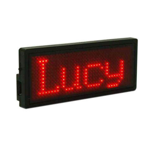 Buy cheap Message Rechargeable LED Name Badge Sign Red color B1236TR from wholesalers