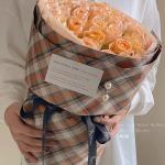 British Style Tweed Flower Wrapping Paper 110g Pure Paper