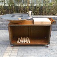 Buy cheap 1330mm Corten Steel BBQ Grill CE Wood Burning Bbq Grill Camping product