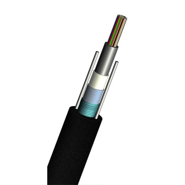 Buy cheap GYXTW Loose Tube 12 Core SM Two Steel Wire Optic Fiber Cable from wholesalers