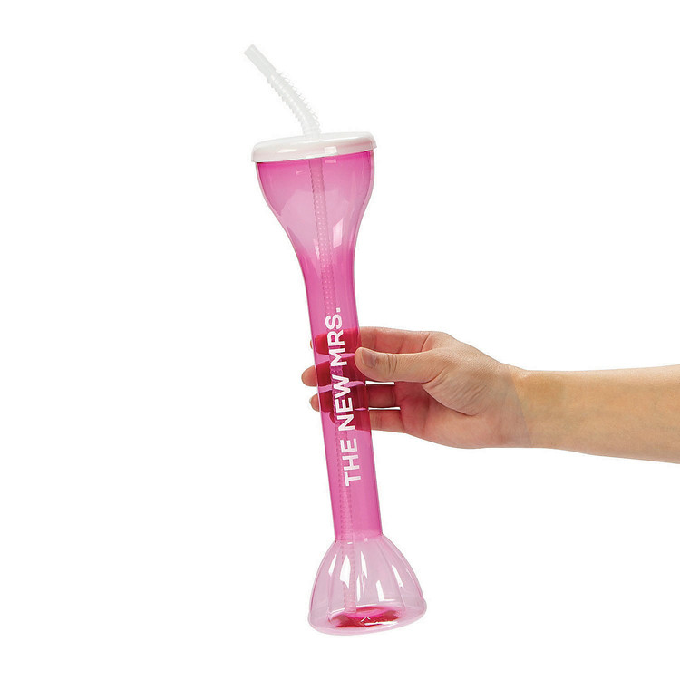 PET Party Yard Cups With Lids And Straws Luau Plastic Yard Glasses For Party Event