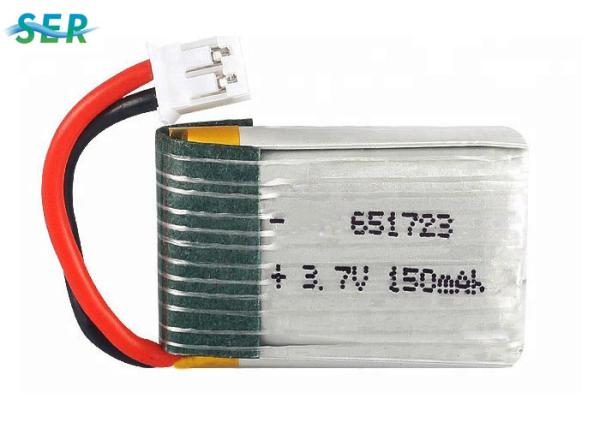 Buy cheap Small RC Drone Battery 3.7v 150mah Lipo Cell 651723 High Rate 15C For X2 RC Quadcopter from wholesalers