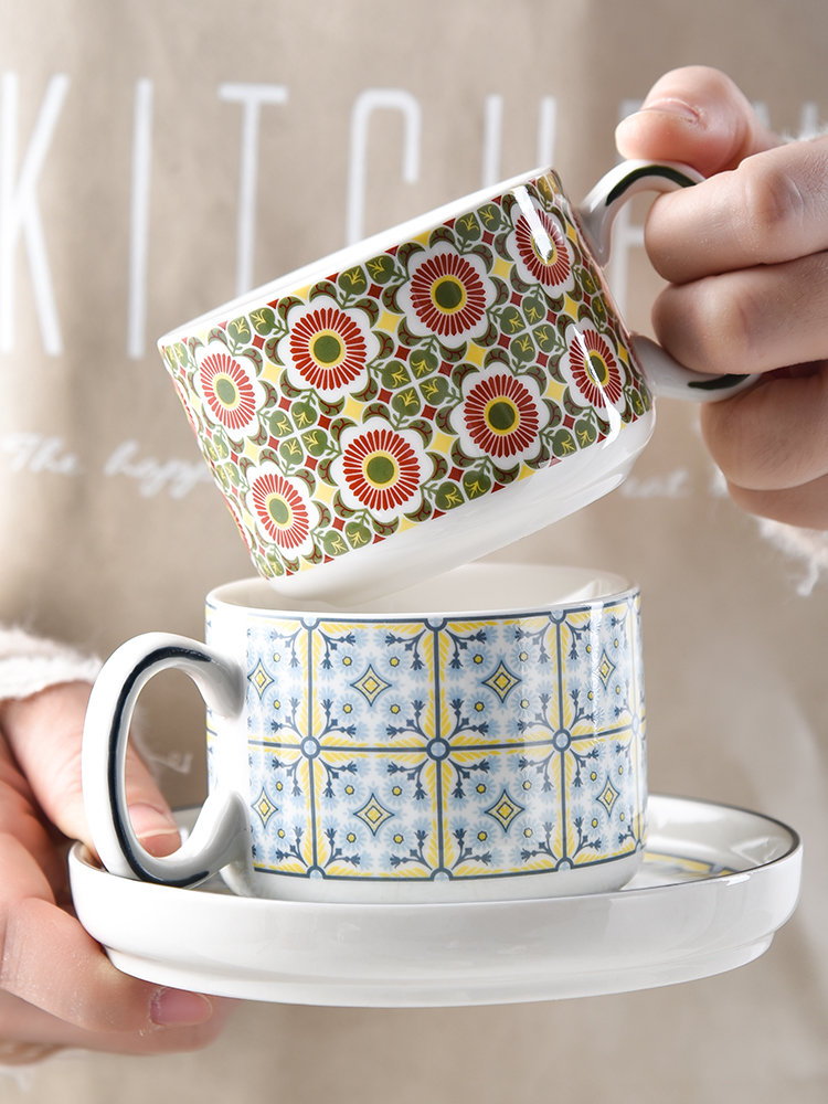 Custom Printed Tea Cups And Saucers Drinkware Type Cups Saucers For Business Gifts