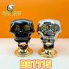 Buy cheap Aluminum Skull 12V 2 Eyes White Yellow Dual Color Flash Silvery Black For Motorcycle Mini Driving Light from wholesalers