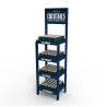 Buy cheap Pine Wood 5 Layers Cocktail Display Stand Display Rack with Wheels for Wine Store from wholesalers
