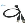 Buy cheap Dual Usb Extension Lead , Screw Panel Mount Holes USB Port Extender Cable from wholesalers