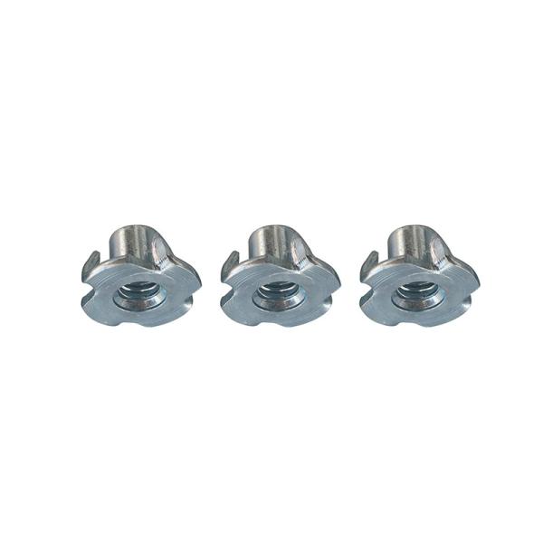 Iron Plated Environmental Protection Blue Zinc T Nuts Four Claw For Wood