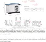 Outdoor garden cage used plastic pet house kennel for large dog, Waterproof