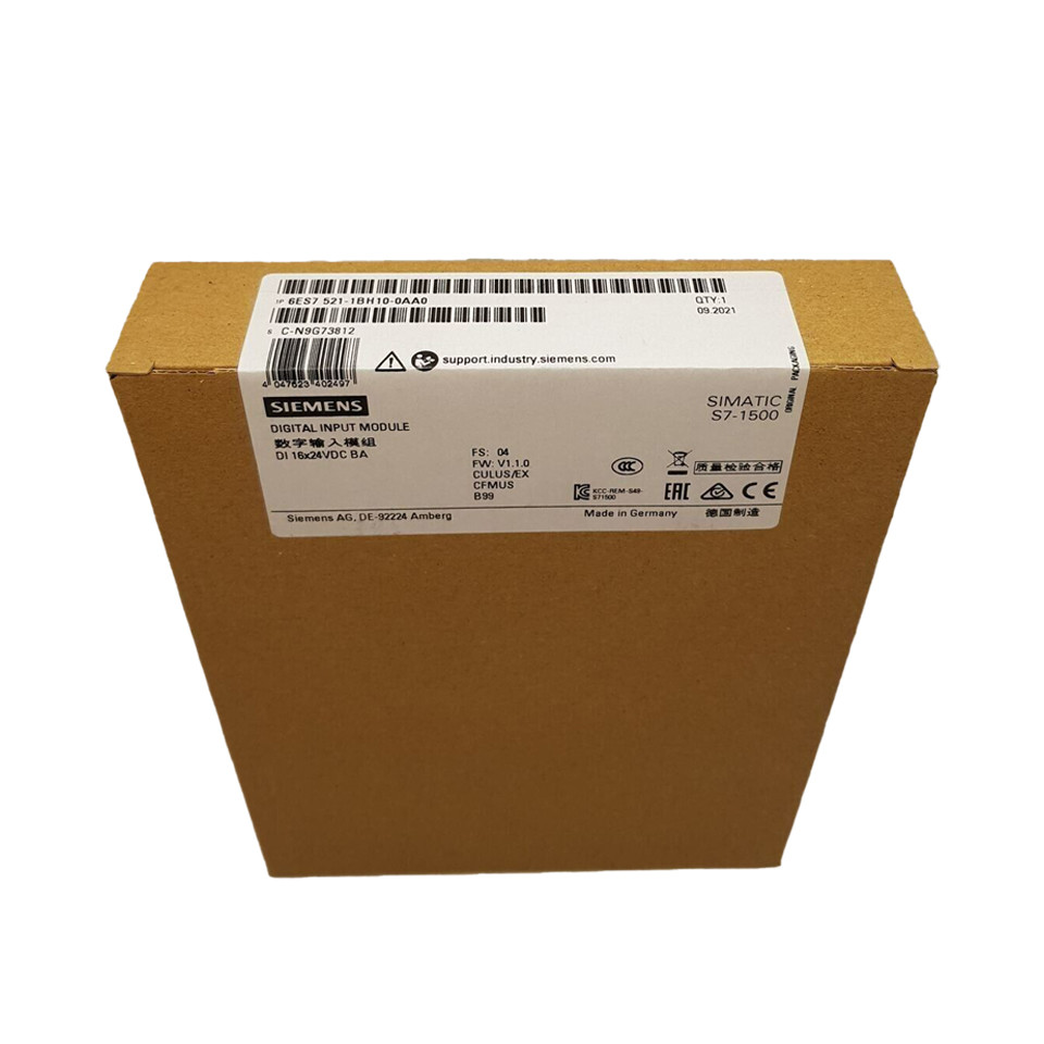 SIEMENS PLC SIMATIC S7-1500 "DI 16X24VDC BA (25 MM)" 6ES7521-1BH10-0AA0 DELIVERY INCL. FRONT CONNECTO
