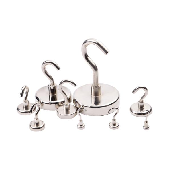 Buy cheap Nickel Coating Neodymium Hook Magnet NdFeB Pot Metal Magnetic Hooks from wholesalers