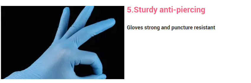 Safe Disposable medical nitrile glove / Vinyl Latex Examination Medical Gloves