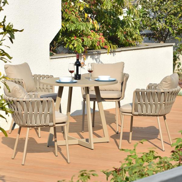 Buy cheap Leisure Patio Furniture Set With European Style PE Rattan Armchairs And Aluminium Table from wholesalers