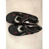 Buy cheap Black Mens Beach Flip Flops EVA Bottom Leather Cloth Cover from wholesalers