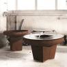Buy cheap Weathered Corten Steel Bbq Fire Pit 3mm Thick With Circle Plancha from wholesalers