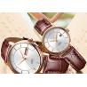 Buy cheap Lovers Brown Automatic Watch , Stainless Steel Automatic Leather Strap Watch from wholesalers