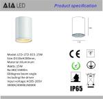 IP65 waterproof circular DALI dimmable downlight 12W 0-10V dimmable exterior
