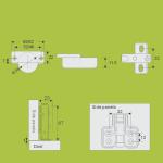 kitchen cabinets accessories full-over type hinge with Nickel finish