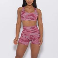 Buy cheap Repreve Recycled Set Eco Sustainable Fix Cup Workout Bra Camo Animal Printed product