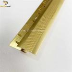 8.5mm Zig Zag Carpet Strip , Anodized Shiny Gold Metal Carpet Trim
