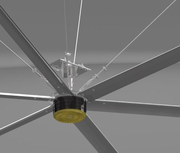 Buy cheap 24 Foot 7.3M Aluminum Extrusion High Volume Low Speed Fans from wholesalers