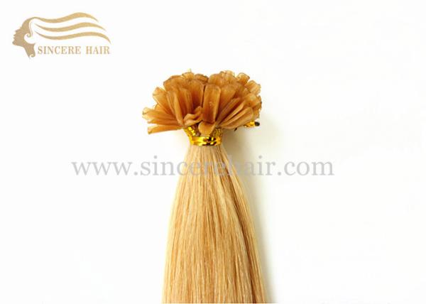 Buy cheap Hot Selling Pre Bonded Hair Extensions - 22" Golden Blonde Pre Bonded U Tip Hair Extensions 1.0 G / Strand For Sale from wholesalers