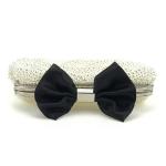 Female Party Dumpling Jewellery Woven Beige Leather Clutch Purse