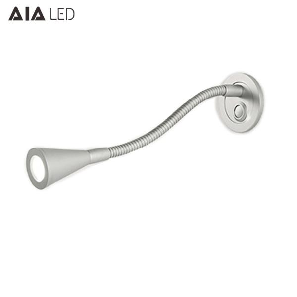 Buy cheap IP40 wall mounted led bedside reading light 3W gooseneck wall lamp for villa decoration from wholesalers