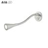 Buy cheap IP40 wall mounted led bedside reading light 3W gooseneck wall lamp for villa decoration from wholesalers