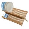 Buy cheap Hot sale new two tier 20 slots bamboo dish drying rack dish rack with utensils holder from wholesalers