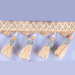Handmade fashionable chain beads lace tassels fringes for curtain/sofa/pillow