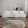 Buy cheap Customized Boucle Fabric Sofa White Fabric Couch Set Home Luxury from wholesalers